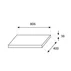 Blat pentru lavoar Rune Ottar 80x40 cm alb lucios picture - 3