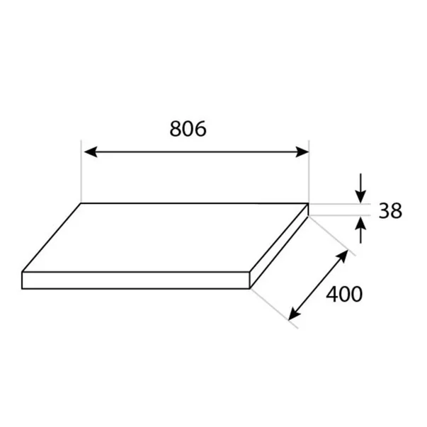 Blat pentru lavoar Rune Ottar 80x40 cm finisaj gri beton picture - 3
