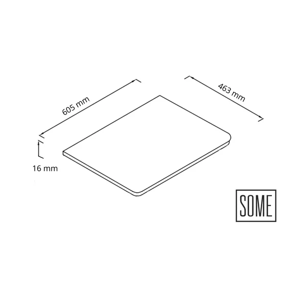Blat pentru lavoar Rune Skiva din compozit 60 cm alb picture - 10