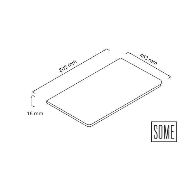 Blat pentru lavoar Rune Skiva din compozit 80 cm alb picture - 10