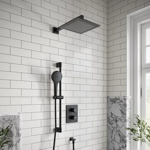 Brat de dus Villeroy&Boch Universal 40 cm profil patrat negru mat picture - 2