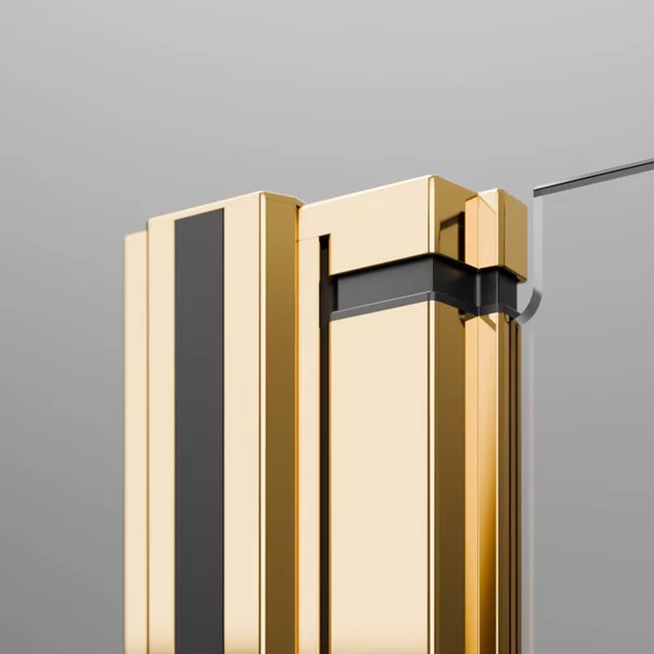 Cabina de dus dreptunghiulara cu usa batanta Radaway Nes KDJ I 100x80 cm finisaj auriu lucios-transparent dreapta picture - 5