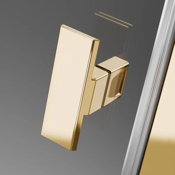 Cabina de dus dreptunghiulara cu usa batanta Radaway Nes KDJ I 100x80 cm finisaj auriu lucios-transparent dreapta picture - 8