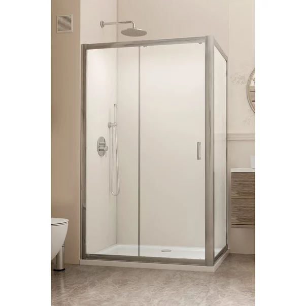 Cabina de dus dreptunghiulara cu usa culisanta Radaway Premium Plus DWJ+S 100x90 cm finisaj crom lucios-transparent picture - 3