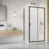 Cabina de dus dreptunghiulara cu usa glisanta Radaway Alienta 120x80 cm negru-transparent picture - 1