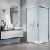 Cabina de dus dreptunghiulara cu usa glisanta Radaway Alienta 80x100 cm crom-transparent picture - 1