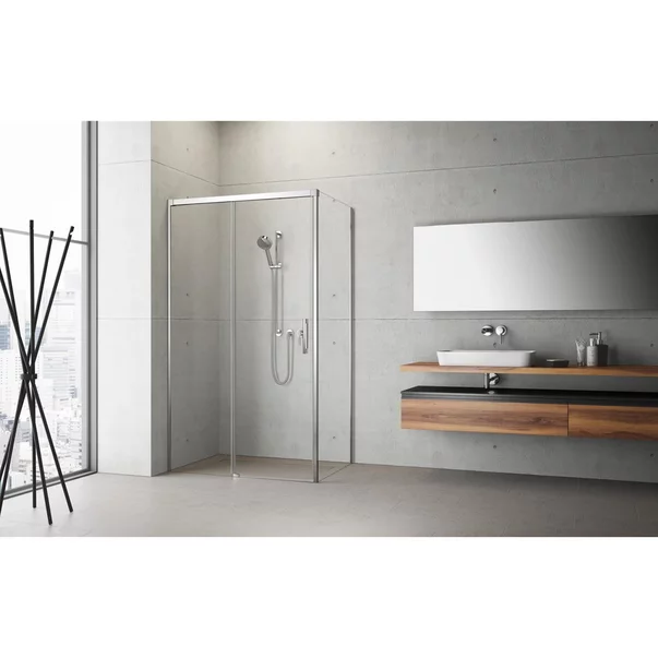 Cabina de dus dreptunghiulara cu usa glisanta Radaway Idea KDJ 140x75 cm crom-transparent stanga picture - 2