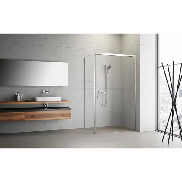 Cabina de dus dreptunghiulara cu usa glisanta Radaway Idea KDJ 150x70 cm crom-transparent dreapta picture - 2