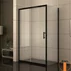 Cabina de dus dreptunghiulara Inter Ceramic cu usa glisanta 100x80 cm negru mat - transparent picture - 1