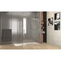 Cabina de dus dreptunghiulara Inter Ceramic cu usa glisanta 110x80 cm crom lucios - transparent