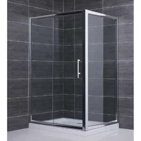 Cabina de dus dreptunghiulara Inter Ceramic cu usa glisanta 120x70 cm crom lucios - transparent