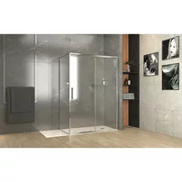 Cabina de dus dreptunghiulara Inter Ceramic cu usa glisanta 120x90 cm crom lucios - transparent