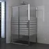 Cabina de dus dreptunghiulara Inter Ceramic cu usa glisanta 160x90 cm crom lucios - transparent cu linii picture - 1