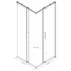 Cabina de dus dreptunghiulara Inter Ceramic cu usa glisanta 90x90 cm negru mat - fumuriu picture - 3
