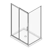 Cabina de dus dreptunghiulara Mediterraneo Iris cu usi culisante 100x80 cm crom