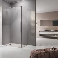 Cabina de dus dreptunghiulara usa culisanta Radaway Furo KDJ 100x90 profil crom lucios stanga