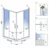 Cabina de dus patrata cu usi glisante auriu Rea City 90x90 cm picture - 6