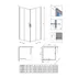 Cabina de dus patrata cu usi glisante Radaway Alienta 90x90 cm negru-transparent picture - 8