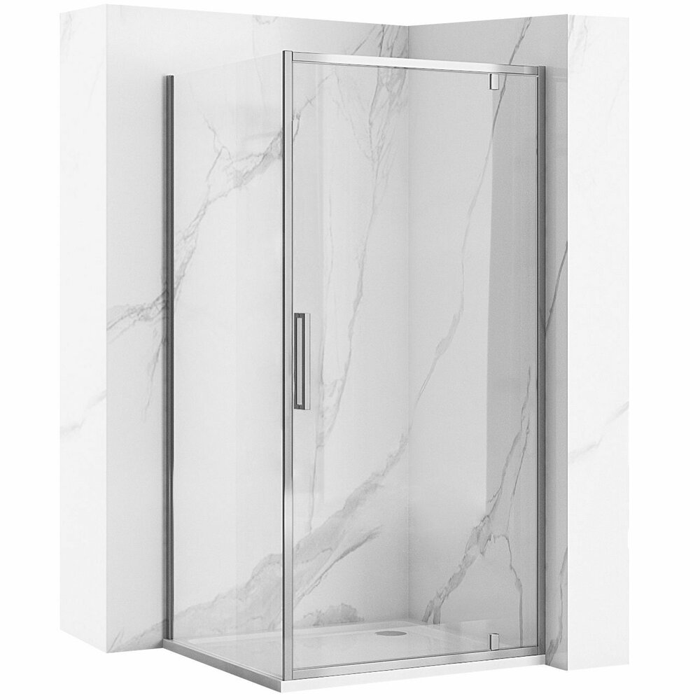 Cabina de dus patrata de colt cu usi batante Rea Rapid Swing 100x100 cm