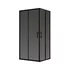 Cabina de dus patrata Inter Ceramic cu usa glisanta 100x100 cm negru mat - fumuriu picture - 2
