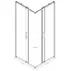 Cabina de dus patrata Inter Ceramic cu usa glisanta 100x100 cm negru mat - fumuriu picture - 3