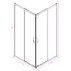 Cabina de dus patrata Inter Ceramic cu usi glisante 80x80 cm crom - transparent cu linii albe picture - 2
