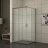 Cabina de dus patrata Inter Ceramic cu usi glisante 90x90 cm crom lucios - transparent mat picture - 1