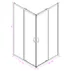 Cabina de dus patrata Inter Ceramic cu usi glisante 90x90 cm crom - transparent cu linii albe picture - 2