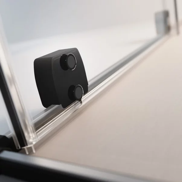 Cabina de dus patrata usa culisanta Radaway Furo KDJ 110x110 profil negru mat dreapta picture - 6