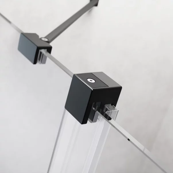 Cabina de dus patrata usa culisanta Radaway Furo KDJ 120x120 profil negru mat dreapta picture - 3