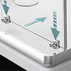 Cabina de dus patrata usi culisante Radaway Premium Plus C 90x90 cm profil crom lucios picture - 5