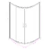 Cabina de dus semirotunda Inter Ceramic cu usi glisante 90x90 cm negru mat-transparent fumuriu picture - 2