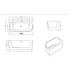 Cada acril freestanding Rune Birka alb lucios 150x75 cm montare pe stanga lipita de perete, BTW picture - 3