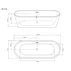 Cada acril freestanding Rune Esir alb 170x75 cm model riflaj picture - 2