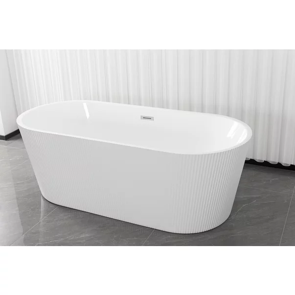 Cada acril freestanding Rune Esir alb 170x75 cm model riflaj picture - 3