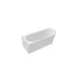 Cada asimetrica Rune Birka 160x75 cm stanga alb lucios picture - 3