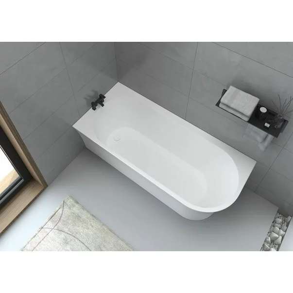 Cada asimetrica Rune Birka 160x75 cm stanga alb lucios picture - 2