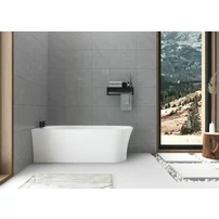 Cada asimetrica Rune Birka 160x75 cm stanga alb lucios