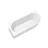 Cada asimetrica Rune Birka 170x75 cm stanga alb lucios picture - 8