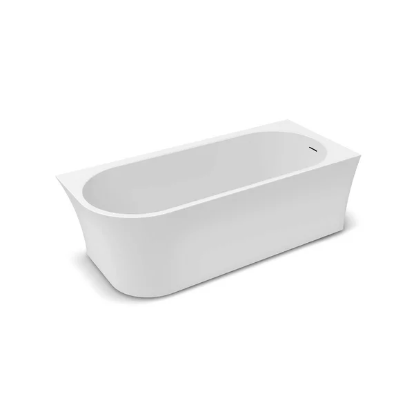 Cada freestanding Rune Birka Boyd 170x75 cm dreapta alb lucios lipita de perete, BTW picture - 2