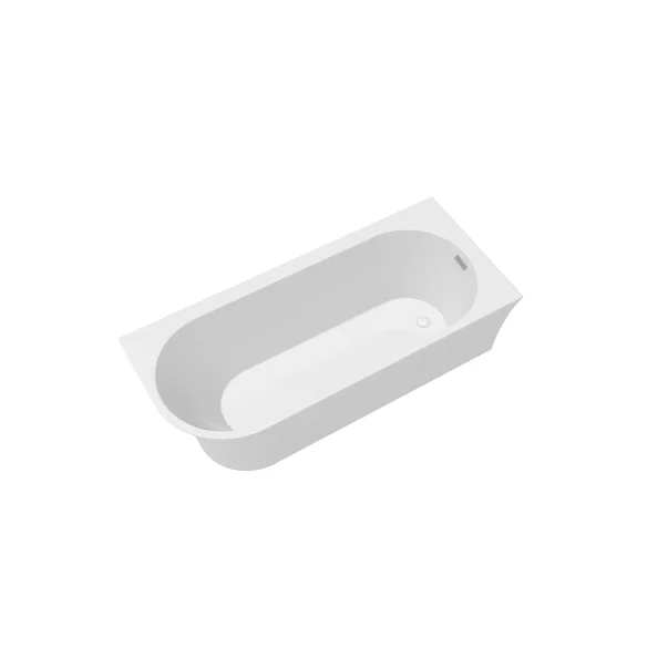 Cada freestanding Rune Birka Boyd 170x75 cm dreapta alb lucios lipita de perete, BTW picture - 5