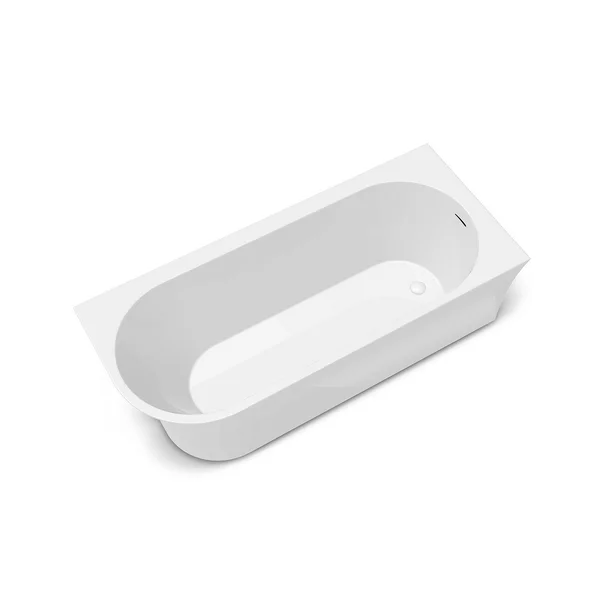 Cada freestanding Rune Birka Boyd 170x75 cm dreapta alb lucios lipita de perete, BTW picture - 7