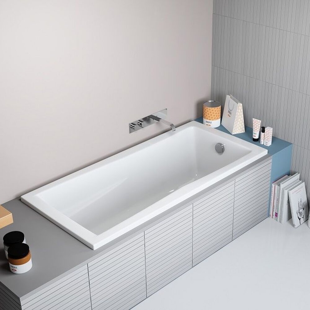 Cada dreptunghiulara Radaway Arkadia acril 170x75 cm alb lucios