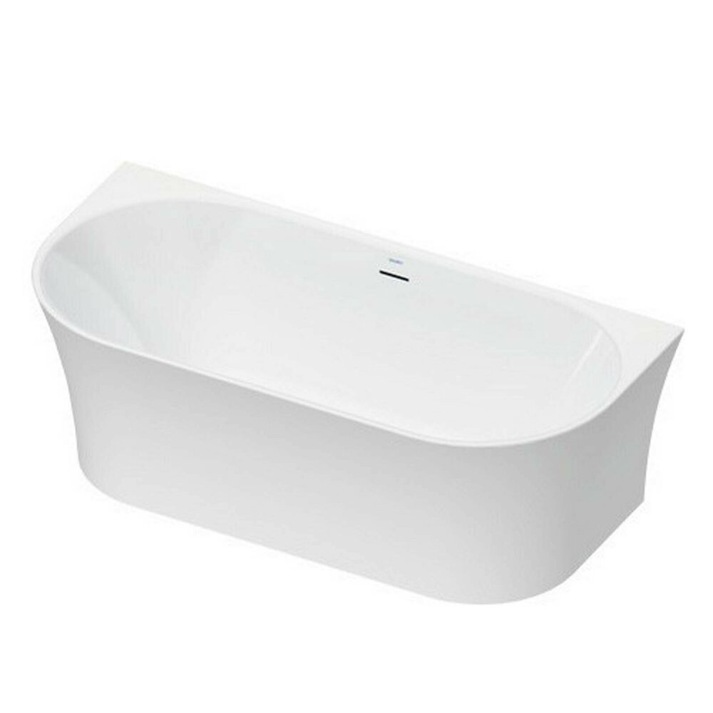 Cada freestanding alb Duravit DuraSenja 170x80 cm lipita de perete