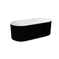 Cada freestanding Besco Giuliana 170x78 cm alb/negru