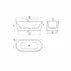 Cada freestanding Deante Silia 170x75 cm lipita de perete, BTW picture - 6