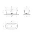 Cada freestanding compozit Omnires Classica M+ finisaj alb mat 170x84 cm picture - 4