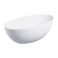 Cada freestanding compozit Omnires Shell M+ finisaj alb mat 148x75 cm