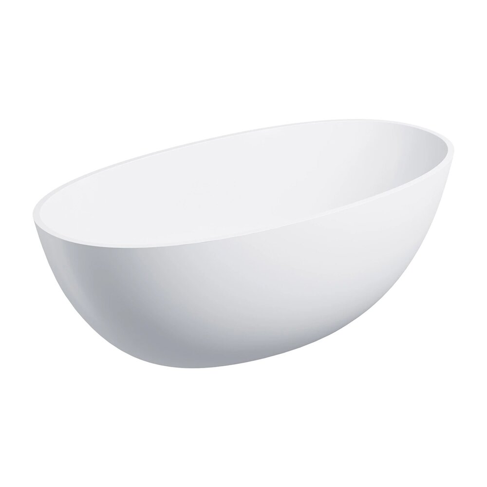 Cada freestanding compozit Omnires Shell M+ finisaj alb mat 148x75 cm