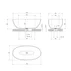 Cada freestanding compozit Omnires Shell M+ finisaj alb mat 148x75 cm picture - 4